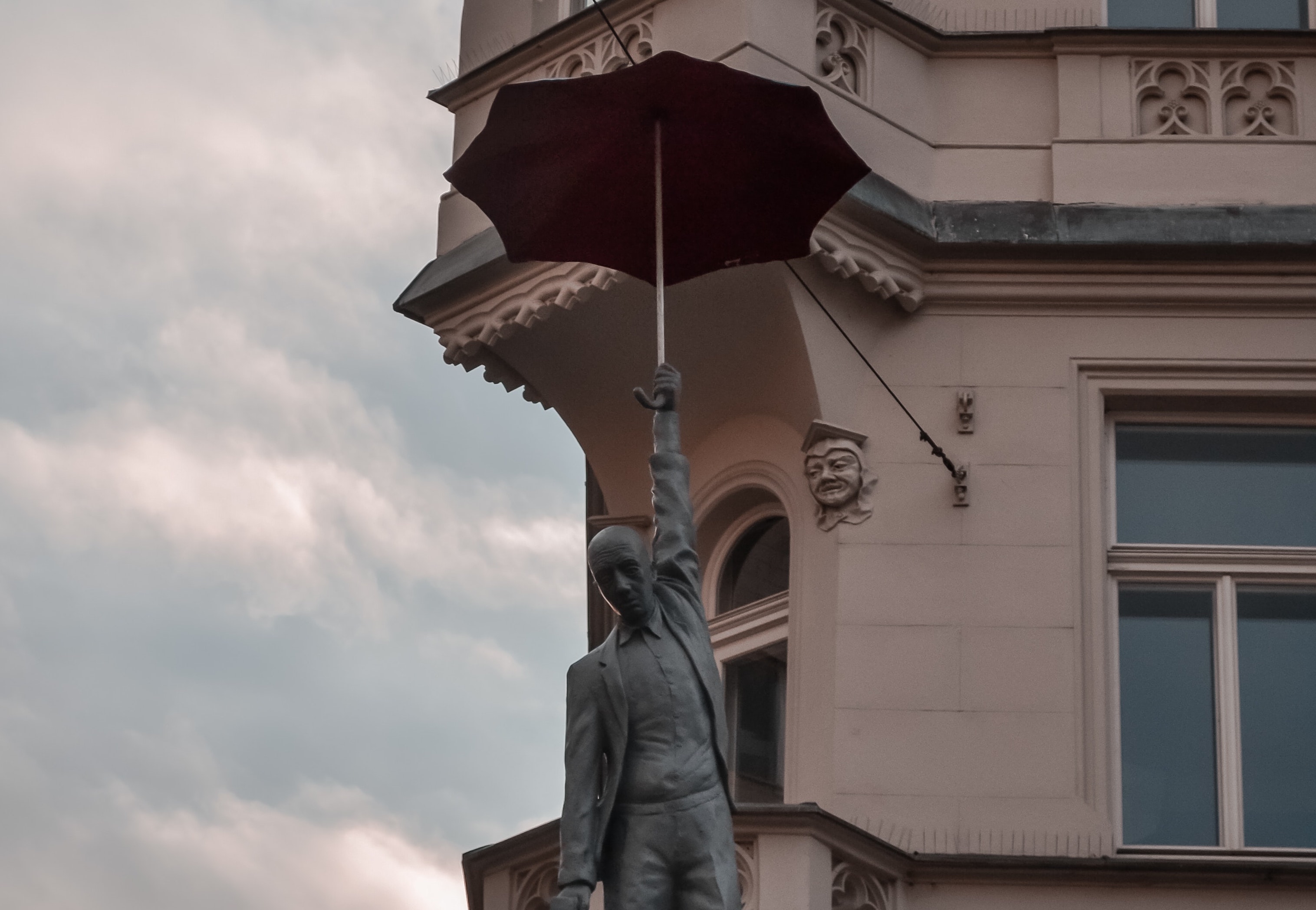 The Slight Uncertainty Statue by Michal Trpák in Prague
